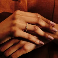 Tomfoolery tf Exclusive Peach Sapphire & Champagne Diamond Band Sale