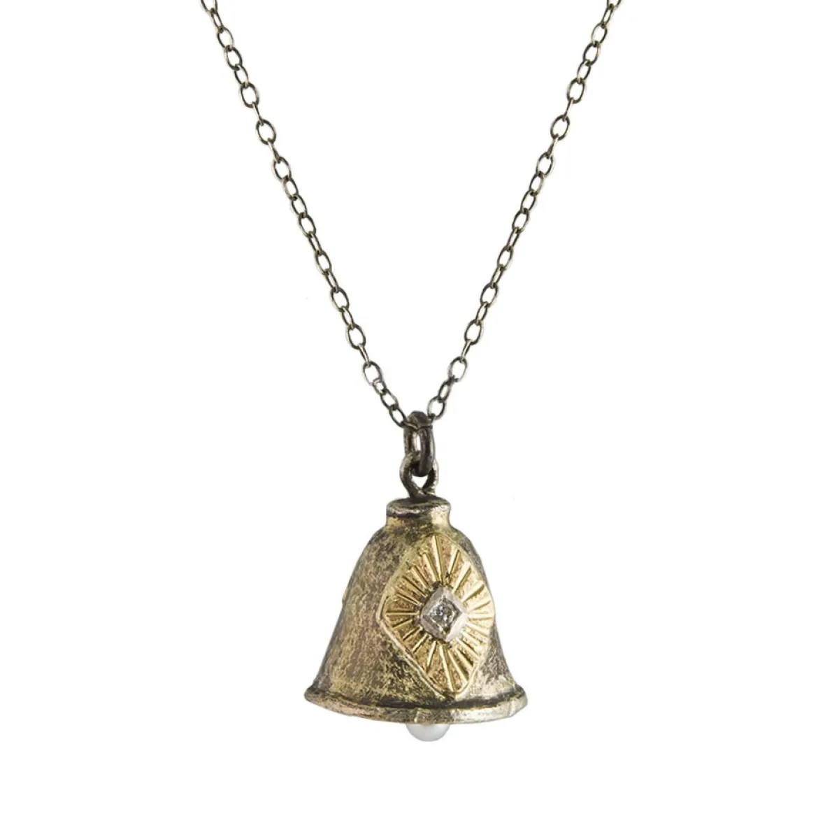 Tomfoolery ‘The Bells We Heard In Paris’ Diamond, Blue Sapphire & Pearl Pendant Hot