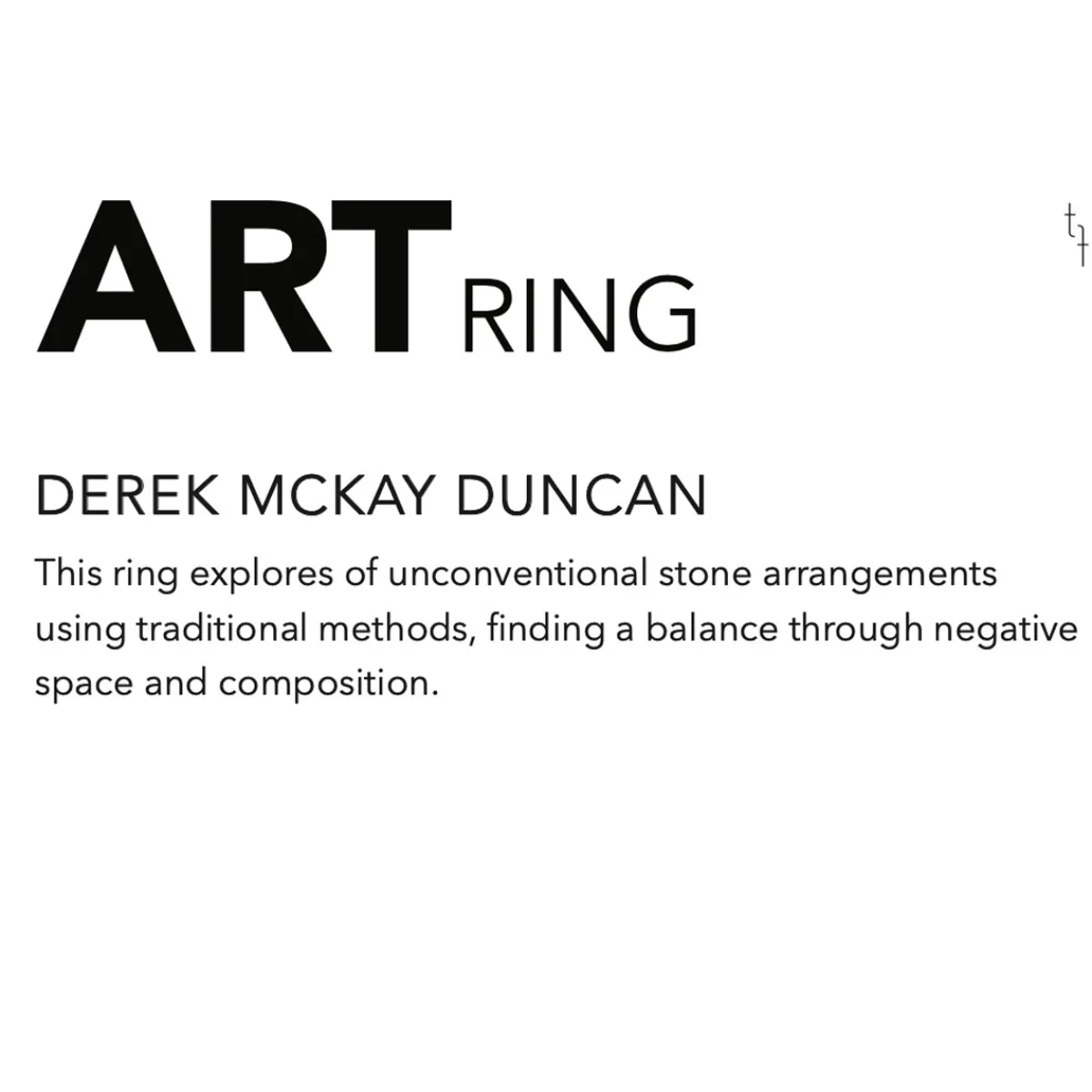 Tomfoolery The Composition no.3 Art Ring Sale