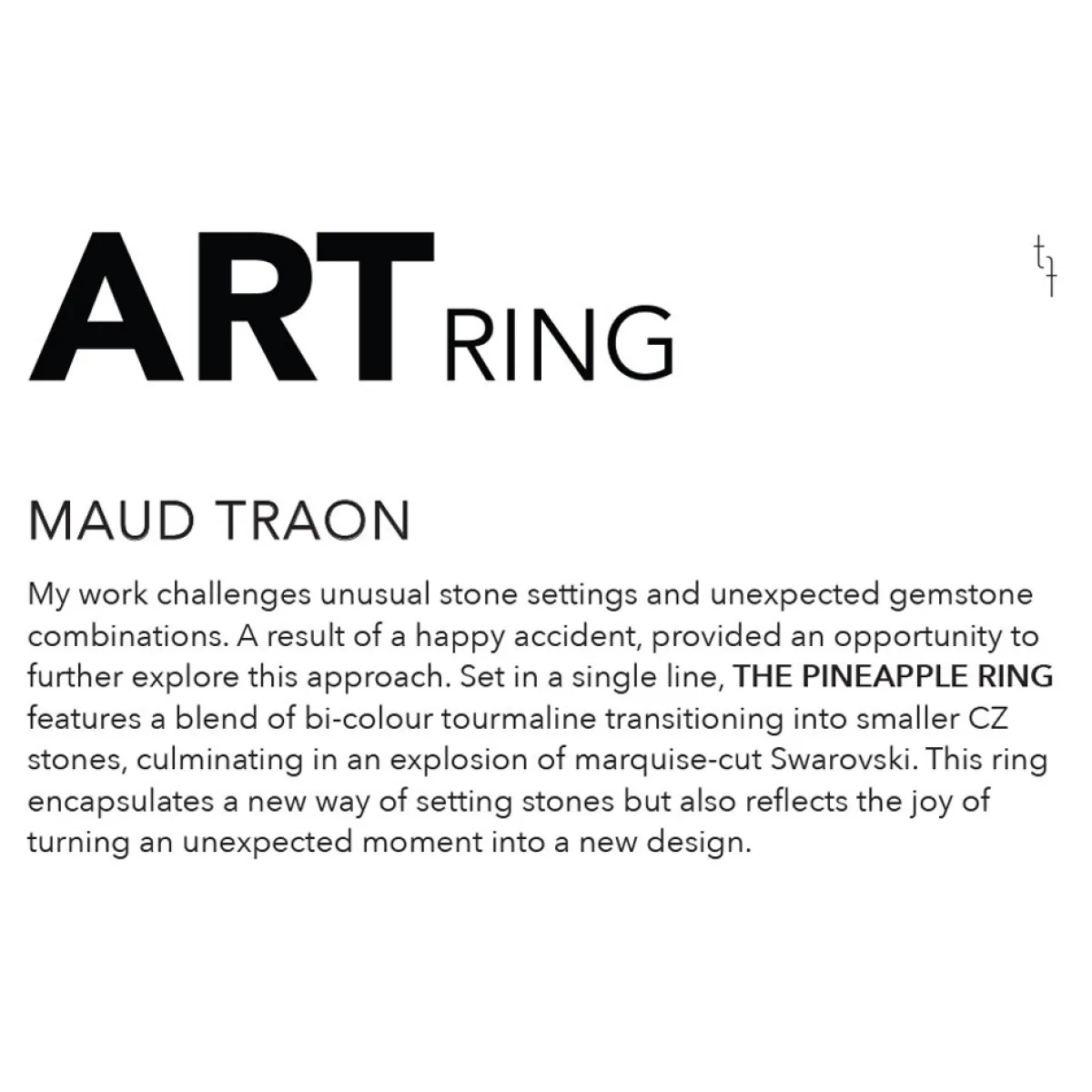 Tomfoolery The Pineapple Art Ring Sale