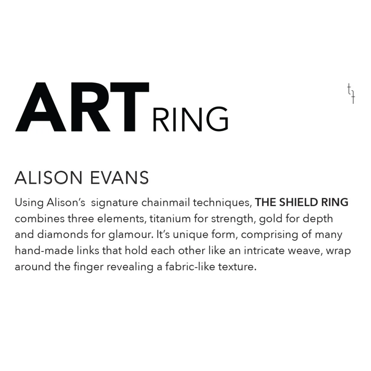 Tomfoolery The Shield Art Ring Hot