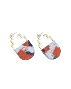 Tomfoolery Thora Earrings in Rust Sale