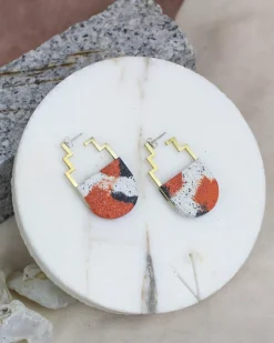 Tomfoolery Thora Earrings in Rust Sale
