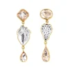 Tomfoolery Three Charm Vintage Crystal Earrings New