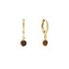 Tomfoolery Tiger’s Eye Gemstone Hoops Fashion
