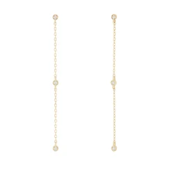 Tomfoolery Tiny 3 Diamond Drop Earrings(Out of Stock) Best