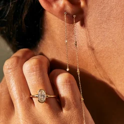 Tomfoolery Tiny 3 Diamond Drop Earrings(Out of Stock) Best