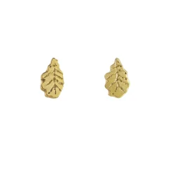 Tomfoolery Tiny Leaf Studs Fashion