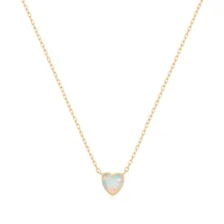 Tomfoolery Tiny Opal Heart Pendant Sale