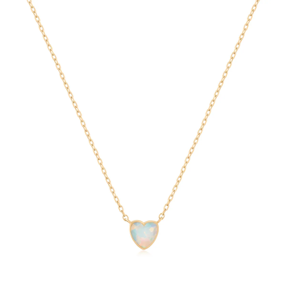 Tomfoolery Tiny Opal Heart Pendant Sale