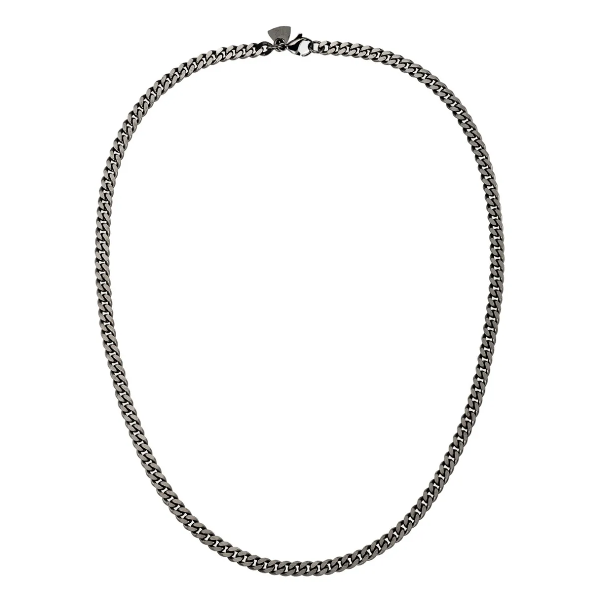 Tomfoolery Titanium Flat Curb Chain Necklace Sale