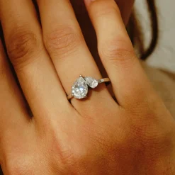 Tomfoolery Toi Et Moi Moissanite Duo Pear Cut Ring Clearance