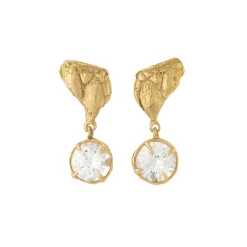 Tomfoolery Tota White Sapphire Drop Earrings Clearance