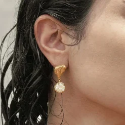 Tomfoolery Tota White Sapphire Drop Earrings Clearance