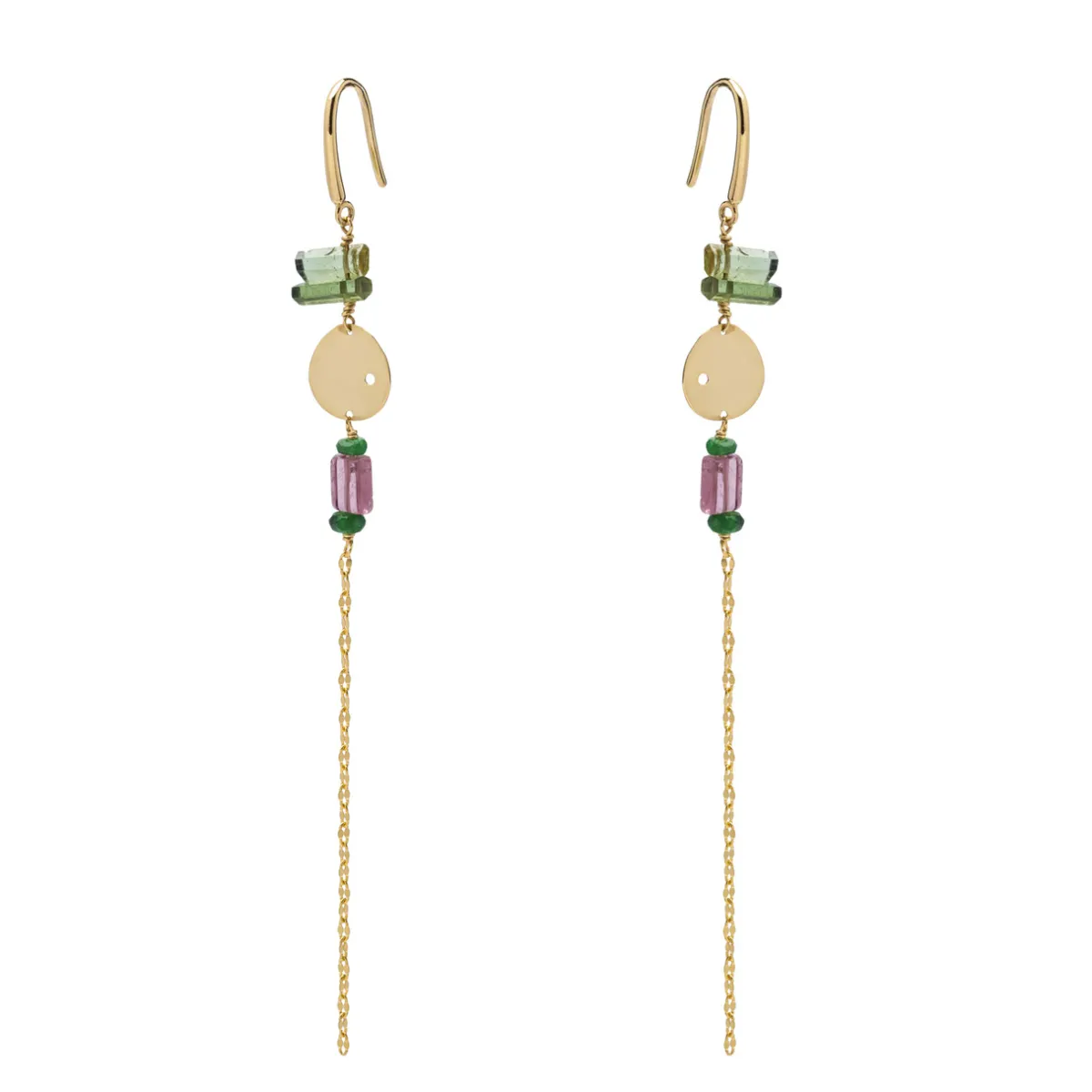 Tomfoolery Tourmaline & Tsavorite Rain Earrings Sale