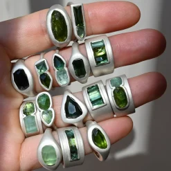 Tomfoolery Tourmaline Two Stone Stacking Ring 0.6 Online