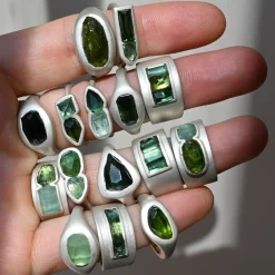 Tomfoolery Tourmaline Two Stone Stacking Ring 0.3 Online