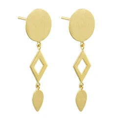 Tomfoolery Triple Frame Diamond Drop Earrings New