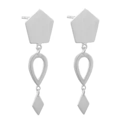 Tomfoolery Triple Frame Pear Drop Earrings Outlet