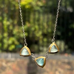 Tomfoolery Triple Petite Fold Kyanite Pendant Online