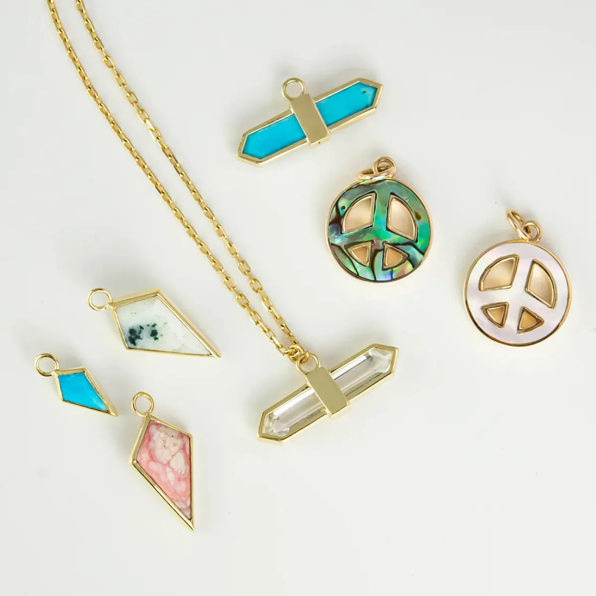 Tomfoolery Turquoise Hexa T Bar Charm Discount