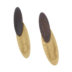 Tomfoolery Two Tone Double Drop Earrings Outlet