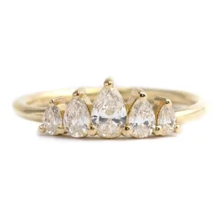Tomfoolery Unique Pear Diamond Engagement Ring – Five Diamond Ring Hot