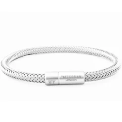 Tomfoolery Unisex Soho Bracelet in Silver Steel Wire Clearance