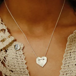 Tomfoolery Valentina Silver Heart Necklace Clearance