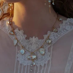 Tomfoolery Vintage Crystal Charm Necklace Fashion