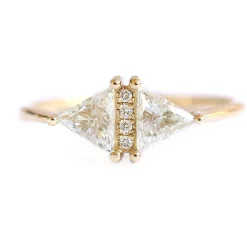 Tomfoolery Vintage Diamond Triangle Ring Sale