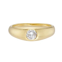 Tomfoolery Vintage Domed Diamond Signet Ring Clearance