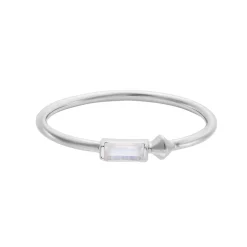 Tomfoolery VORA Baguette Gem Silver Ring Discount