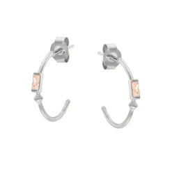 Tomfoolery VORA Baguette Gem Silver Hoops Clearance