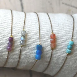 Tomfoolery Warm Triple Gemstone Bracelet Discount