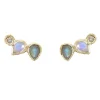 Tomfoolery Water Lily 14ct Yellow Gold Earrings Fashion