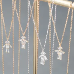 Tomfoolery White Gold & Diamond Girl Pendant Fashion