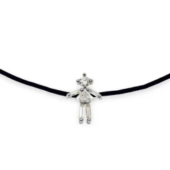 Tomfoolery White Gold & Diamond Girl Thread Bracelet Sale
