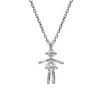 Tomfoolery White Gold & Diamond Mini Girl Pendant Clearance