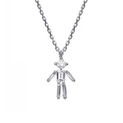 Tomfoolery White Gold & Diamond Mini Boy Pendant Fashion