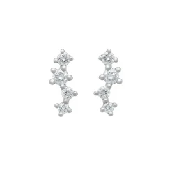 Tomfoolery White Gold & Diamond Scatter Linear Studs Best
