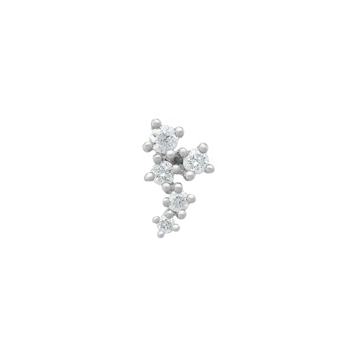 Tomfoolery White Gold & Diamond Scatter Cluster Studs Outlet