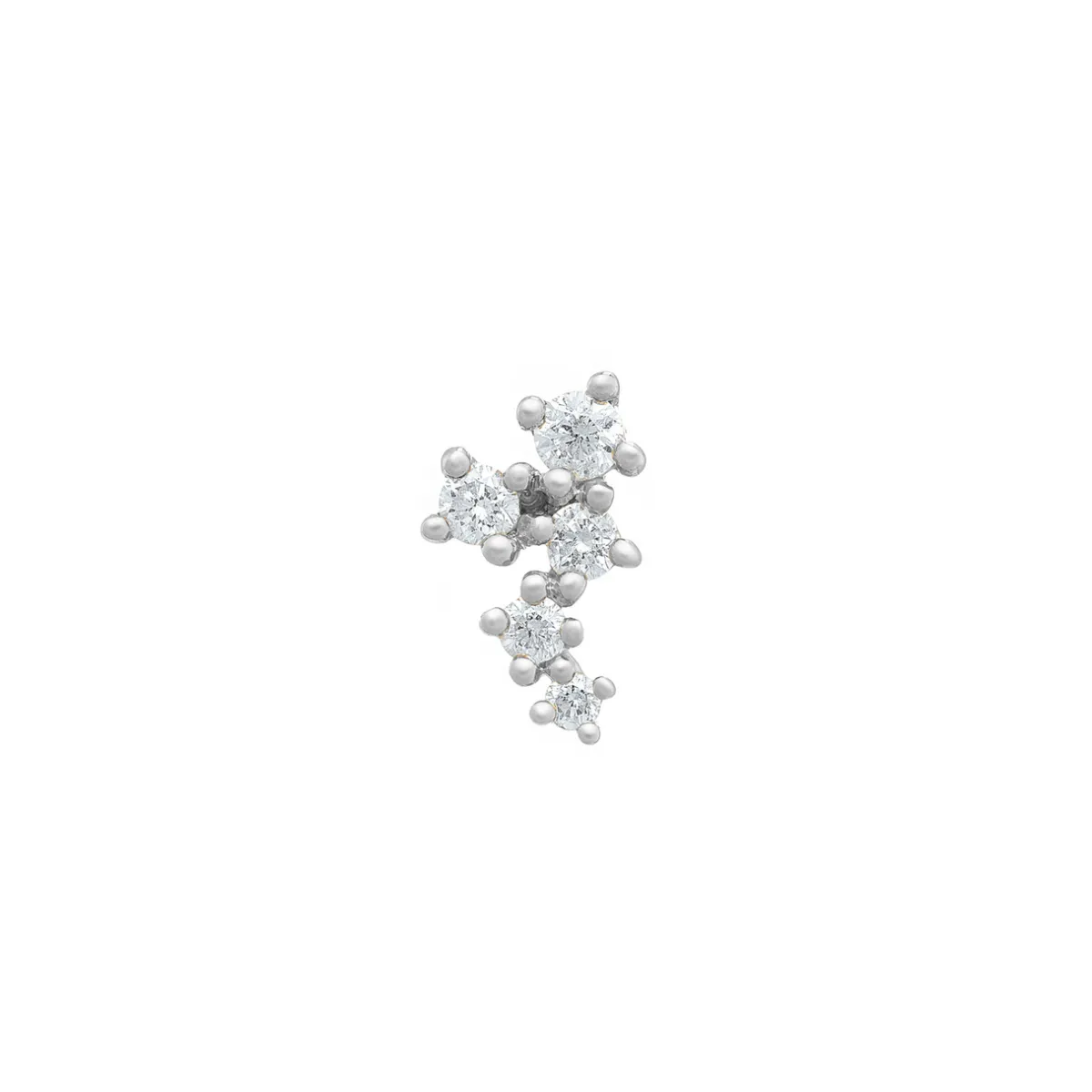 Tomfoolery White Gold & Diamond Scatter Cluster Studs Outlet