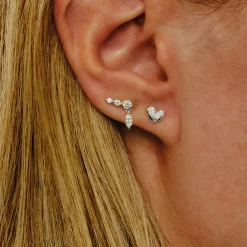 Tomfoolery White Gold & Marquise Diamond Drop Studs Hot