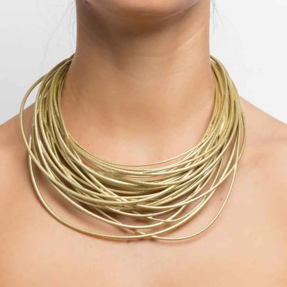 Tomfoolery White Gold Metallic Theia Necklace Outlet