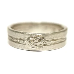 Tomfoolery White Gold Rope Knot Band Hot