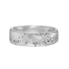 Tomfoolery White Gold Wide Sand Scatter Band Clearance