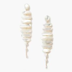 Tomfoolery White Mother Of Pearl Mizumi Earrings Best