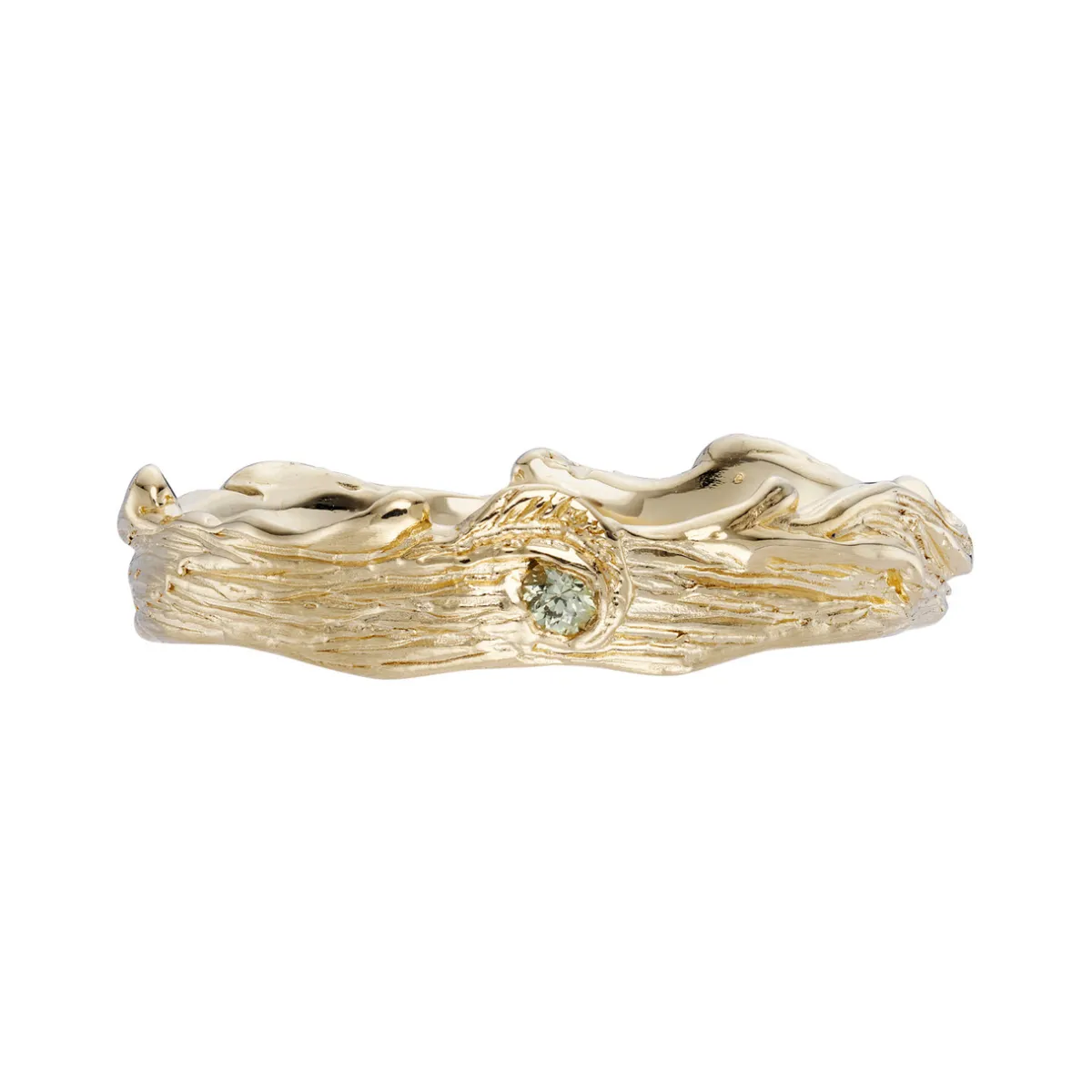 Tomfoolery Wide Fern Furl Sapphire Ring Discount
