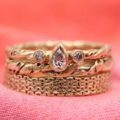 Tomfoolery Wide Four Layered Hammered Chain Band Best